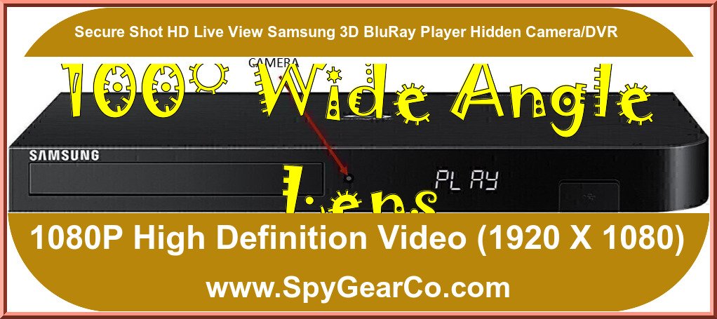 Secure Shot HD Live View Samsung 3D BluRay Player Hidden Camera/DVR